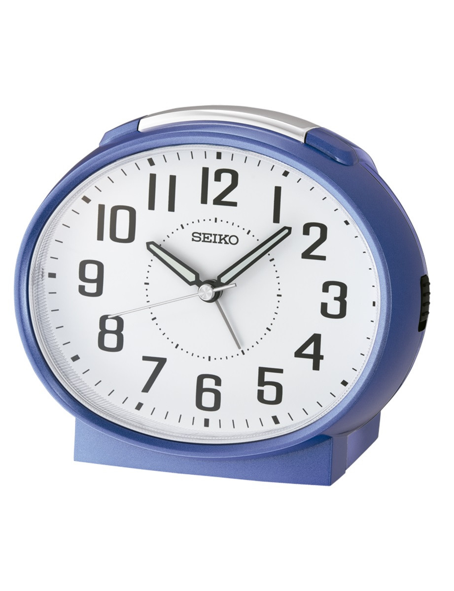 Reloj despertador Seiko Juku para mesilla de noche, color azul