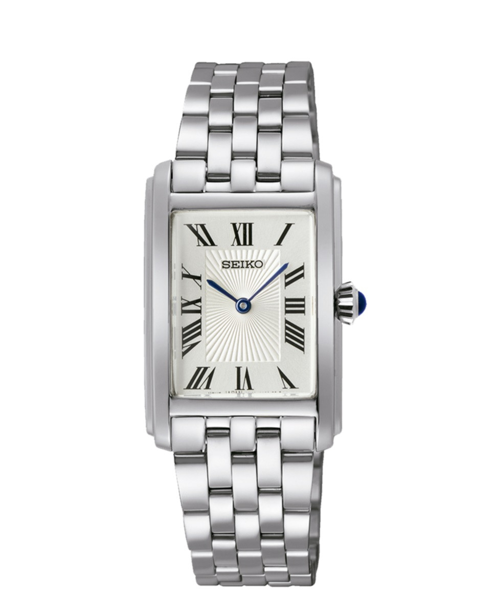 Reloj Seiko SWR083P1 rectangular esfera blanca mujer Relojes Japoneses