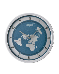 Reloj Seiko pared azul QXA814S mapa del mundo