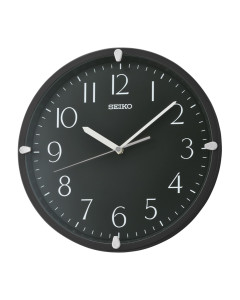 Reloj Seiko pared QHA007K negro redondo