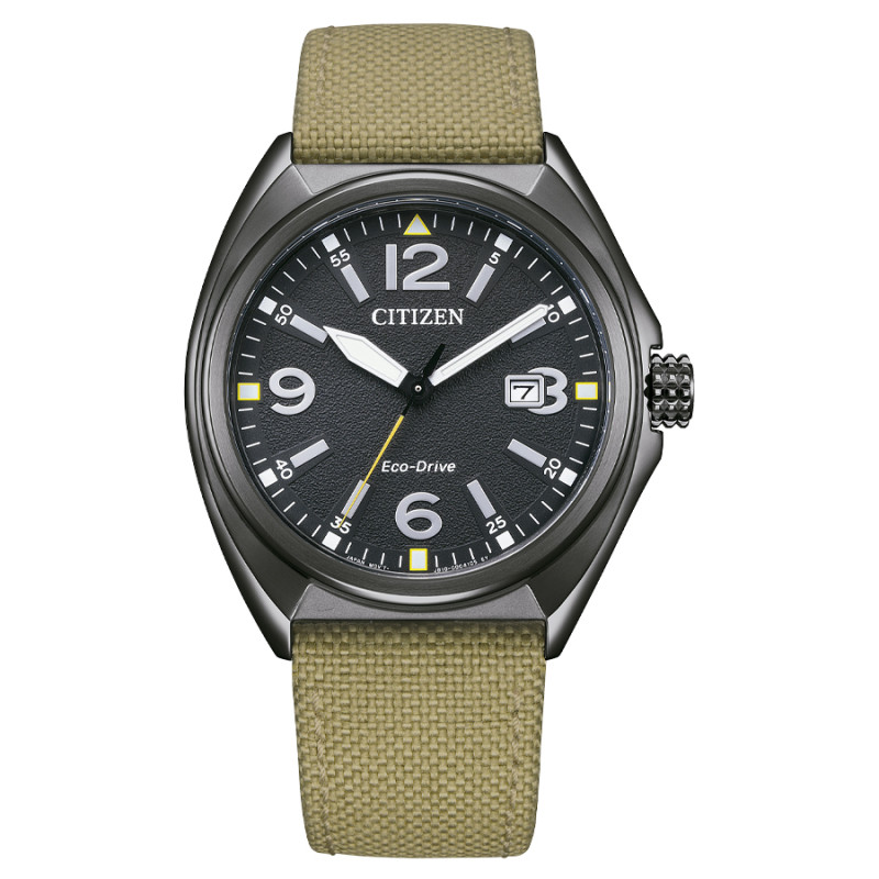 Citizen Orologio Uomo AW1575-08E - Eco-Drive Field Watch - Cassa Nera 40 Mm, Cinturino In Nylon Beige - 4