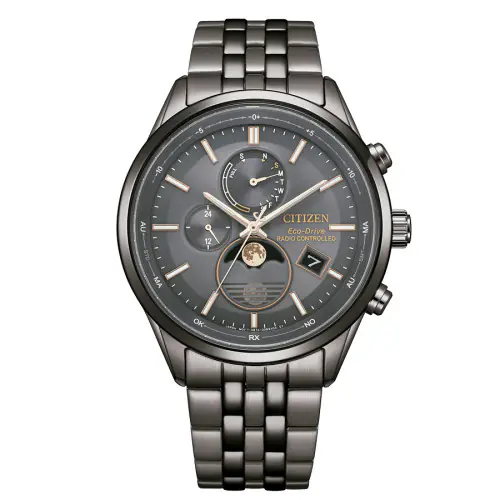 Reloj Citizen at8234-85e radiocontrolado hombre titanio esfera negro cristal zafiro