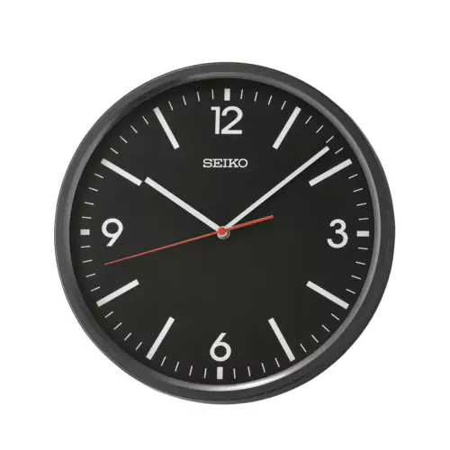 Reloj Seiko pared QHA009K redondo esfera negra