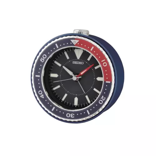 Reloj Seiko despertador qhe184e azul rojo