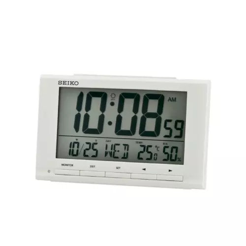 Reloj Seiko qhl090w despertador digital 