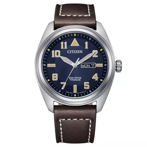 Reloj Citizen BM8560-37L titanio esfera azul hombre