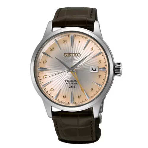 SSK041J1 Seiko Presage Cocktail esfera champagne GMT hombre