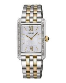 Reloj Seiko SWR093P1 rectangular bicolor mujer