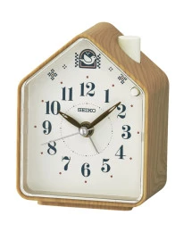 Reloj Seiko QHP011B despertador casita marron canto pajaros