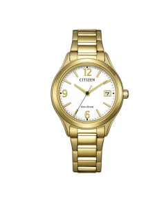 Reloj Citizen FE6122-64A dorado esfera blanca mujer