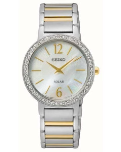 Reloj Seiko sup469p1 solar madreperla bicolor mujer