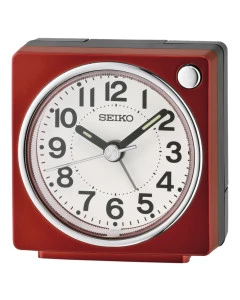 Reloj Seiko despertador QHE196R cuadrado rojo