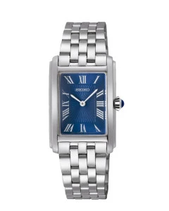 Reloj Seiko SWR085P1 rectangular esfera azul mujer