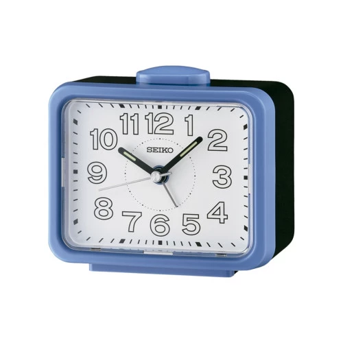 Reloj Seiko despertador QHK061L azul cuadrado
