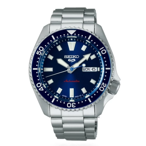 Reloj Seiko SRPL83K1 5 Sports SKX Street Style esfera azul