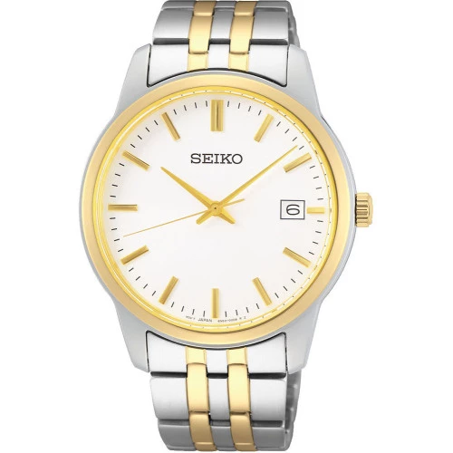 Reloj Seiko sur402p1 hombre acero bicolor esfera blanco