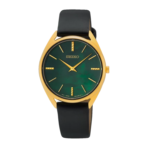 Seiko swr080p1 mujer reloj acero dorado piel