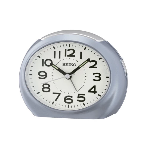 Reloj Seiko despertador qhe193l azul claro