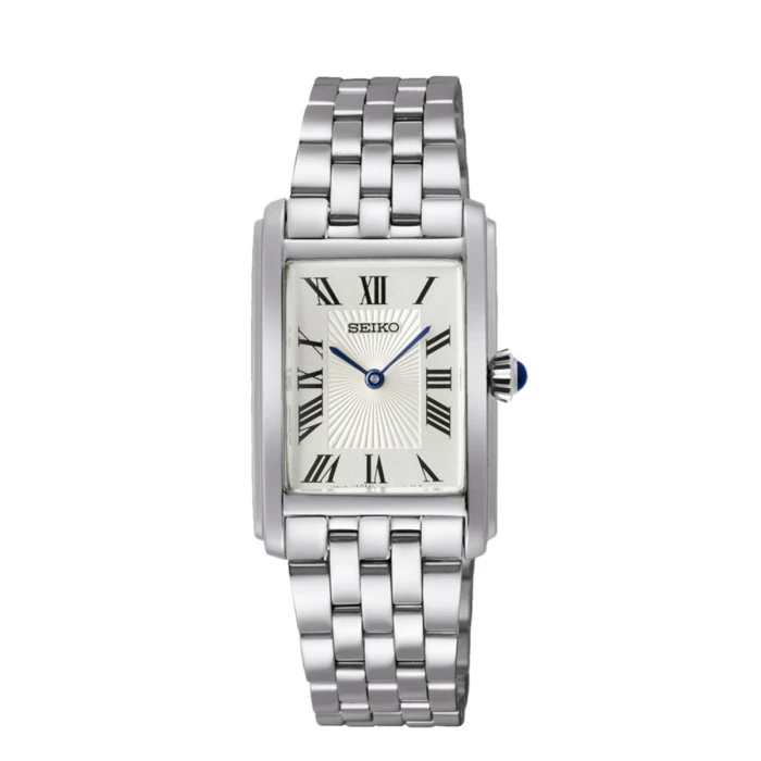 Reloj Seiko SWR083P1 rectangular esfera blanca mujer Relojes Japoneses