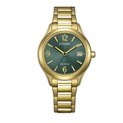 Reloj Citizen FE6122-64X dorado esfera verde mujer