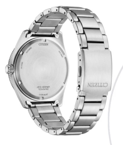 Citizen Eco-Drive PCAT - Reloj para hombre, esfera negra, acero inoxidable,  plateado, Pulsera de plata, esfera negra